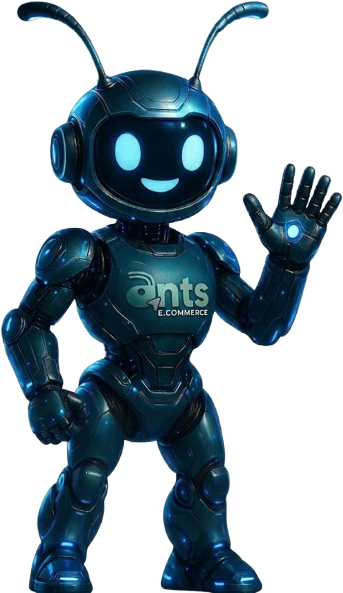 Mascota robot ANTS saludando